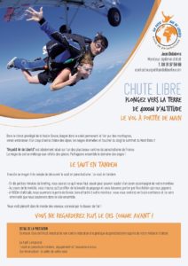 Bon cadeau pour un saut tandem à Chambéry Bon cadeau pour un saut tandem à Chambéry
